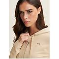 felpa con cappuccio animalier e zip frontale irish cream zebra animalier donna extra large