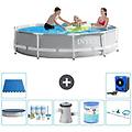 - piscina fuori terra in giro 305x76 cm grigio include accessori coordinati a1891