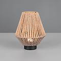 lampada da tavolo led a batteria lira marrone filo di carta altezza 22 cm