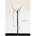 felpa da donna zip e collo alto con banda in velluto nero-bianco donna medium