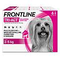 tri-act antiparassitario per cani 2-5kg contro parassiti e insetti volanti 6 pipette