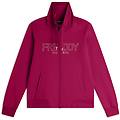 felpa donna con zip e collo alto in costina
