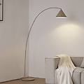 lampada ad arco triangolo beige altezza 195 cm metallo e27