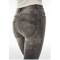 jeans wr. up in navetta stampa stelle e dettagli distressed medium grey denim-black seams donna xxs