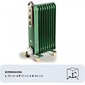 8251 radiatore a olio vintage 9 elementi riscaldanti 2000w verde