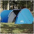 - tenda da campeggio a tunnel per 4 persone blu impermeabile