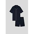pigiama corto aperto davanti in cotone superior uomo blu taglia xxl