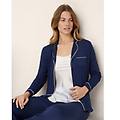 maglia pigiama taglio camicia daily con tencel modal / blu scuro / m blu scuro