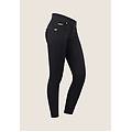 pantaloni in similpelle laminata con vita alta a incrocio nero donna extra small