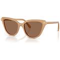 occhiali da sole forma cat-eye beige