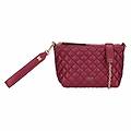 pochette trapuntata con tracolla cherry