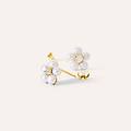 orecchini lobo gabrielle oro giallo perla d'acqua dolce cubic zirconia collezione gabrielle oro