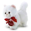 peluche gatto persiano (8x16x14cm) trudino bianco 51035