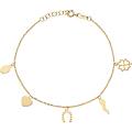bracciale con charms pendenti donna oro 375 (9kt) gioiello au9brfog