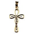 croce uomo in oro giallo e bianco gl100047