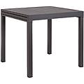 tavolo allungabile in allumino cm 75/150 l x 75 p x 77 hdi colore taupe 75 x 77 x 75 cm