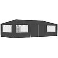 - gazebo professionale con pareti 4x9 m antracite 90 g / m²