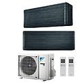 climatizzatore condizionatore bluevolution dual split inverter stylish blackwood r-32 wi-fi