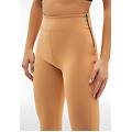pantaloni wr. up flare vita alta in similpelle wet effect macaroon donna extra large