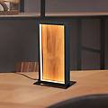 lampada led da tavolo kalea altezza 30 cm color legno legno