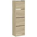 - scarpiera 4 cassetti ribaltabili rovere sonoma 60x42x204 cm
