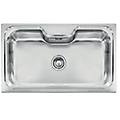 lavello 1 vasca (86x51cm) eureka inox satinato 011743xcssp