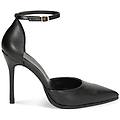 décolleté open shank nere tacco 10 cm
