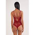 body in pizzo la femme fatale donna rosso taglia s