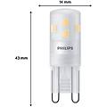 lampadina led con attacco a spina g9 1 9w 220lm 2700k opaca 3 pezzi