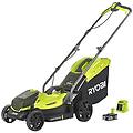 RYOBI - rlm18c33b25 tosaerba a batteria larghezza di taglio 33 cm altezza di taglio regolabile con sacco
