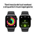 watch series 11 gps 42mm cassa alluminio grigio siderale con sport band nero m/l (meqx4ql/a)