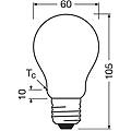 lampadina led e27 5w opaca 2. 700k 1055lm 2er