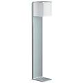 lampione da giardino led con sensore di moviemtno gl 80 led ihf cubo argento h 63. 3 cm argento 650