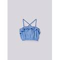 crop top in cotone a righe
