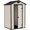 casetta da giardino box portattrezzi da esterno manor 4x3 in resina 128x94x196h beige
