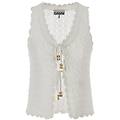 gilet 'shiny pointelle knit'