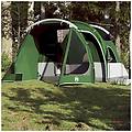 - tenda da campeggio a tunnel per 4 persone verde impermeabile