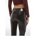 pantaloni push up wr. up superskinny 7/8 vita alta in latex nero donna large