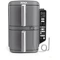 freidora de aire sl451eu 9. 5l 2470w doble con pantalla incorporada gris