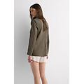 giacca in cotone pesante con bottone donna verde taglia s