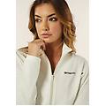 felpa slim collo alto con zip e bordature a contrasto bianco donna medium