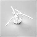luce plafoniera moderna tosca alluminio e silicone bianco 3 luci led 45w 4k