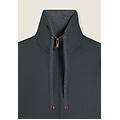 felpa donna full-zip collo alto con inserti mélange lurex black-melange black lurex donna