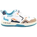 sneakers da bambino bianco e turchese con strap taglia 34