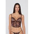 reggiseno bra top imbottito classy animalier donna marrone tama&ntilde;o 4b