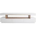 mobile tv design bianco e legno livo