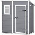 casetta da giardino box portattrezzi da esterno manor pent 6x4 in resina 183 5x111x200 5h grigio