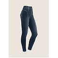 jeggings wr. up 7/8 con cucitura centrale e vita alta denim blu scuro-blue seams donna extra small