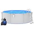 - piscina con pompa filtro a sabbia e scaletta 460x120 cm