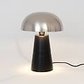 lampada tavolo fungo luce in basso nero/argento